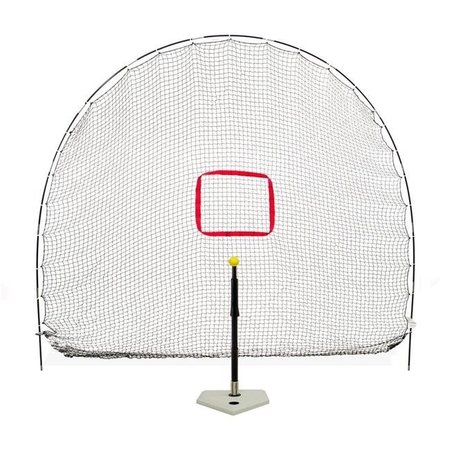 HEATER SPORTS Heater Sports HS4999 Hitting Station 3-in-1 Spring Away Tee & Sports Net HS4999